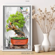 Tranh bonsai wall nghệ thuật psd