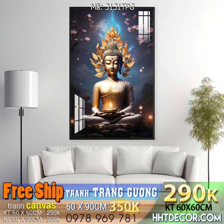 Tranh decor trang trí tường Phật giáo 