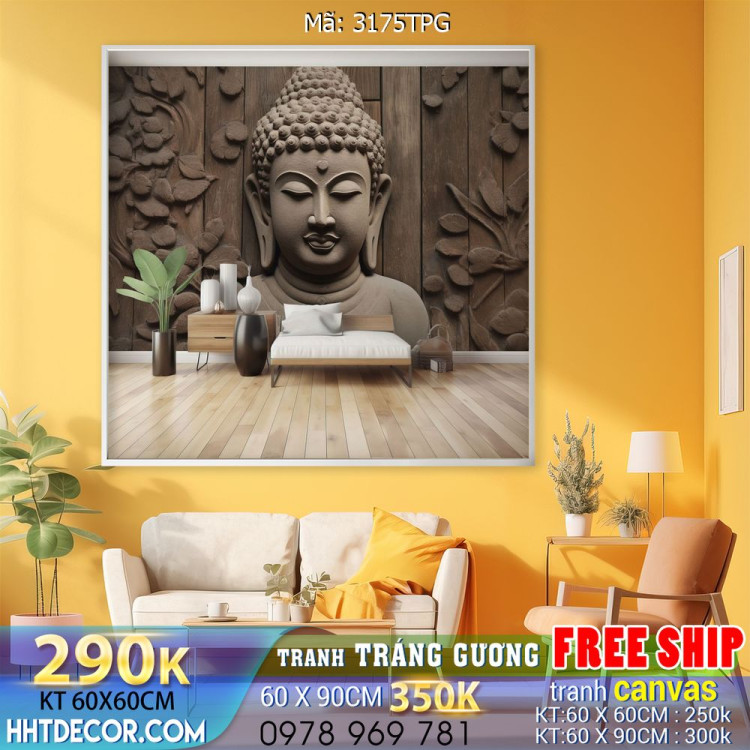 Tranh decor trang trí tường Phật giáo 