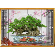 Tranh bonsai gốc lớn nghệ thuật nhật bản