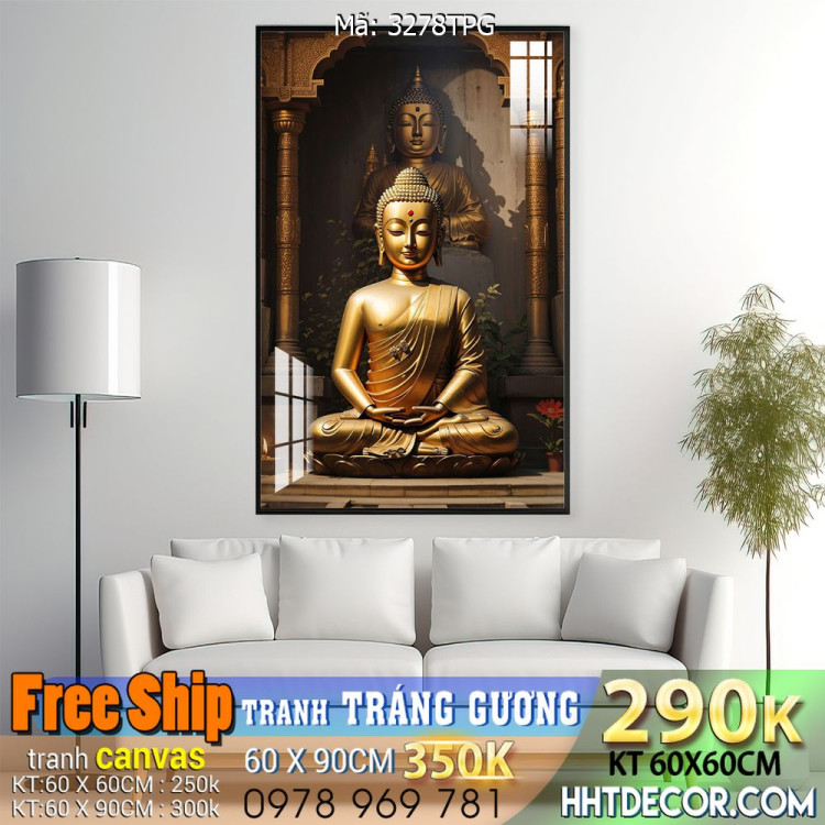 Tranh decor trang trí tường Phật giáo 