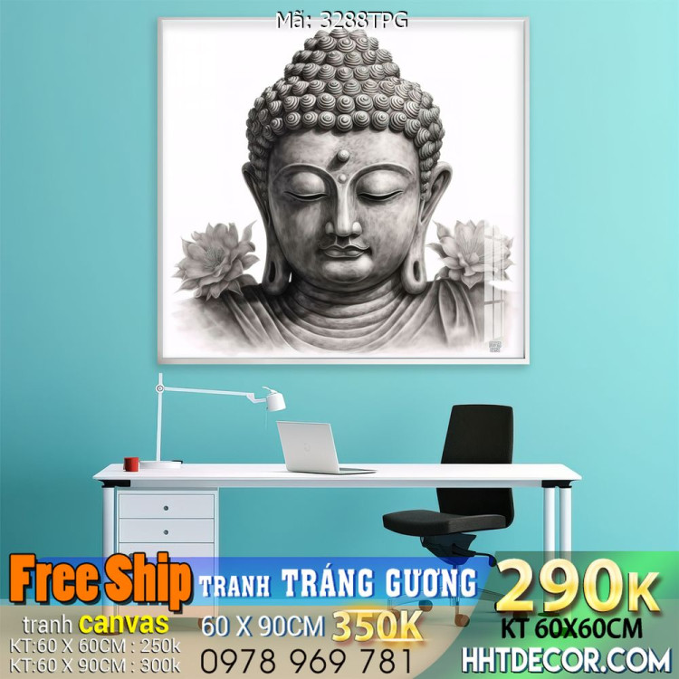 Tranh decor trang trí tường Phật giáo 