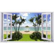 Tranh cửa sổ và biển decor tường in kính