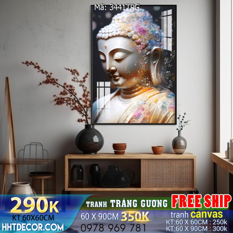 File tranh Phật giáo decor trang trí tường nhà phòng thờ