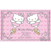 Tranh hello kitty màu hồng