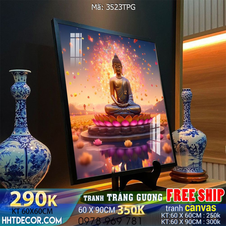 Tranh phật giáo decor trang trí tường phòng thờ