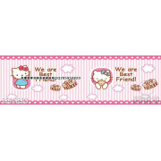 Tranh in tường trẻ em hình Hello kitty hồng psd