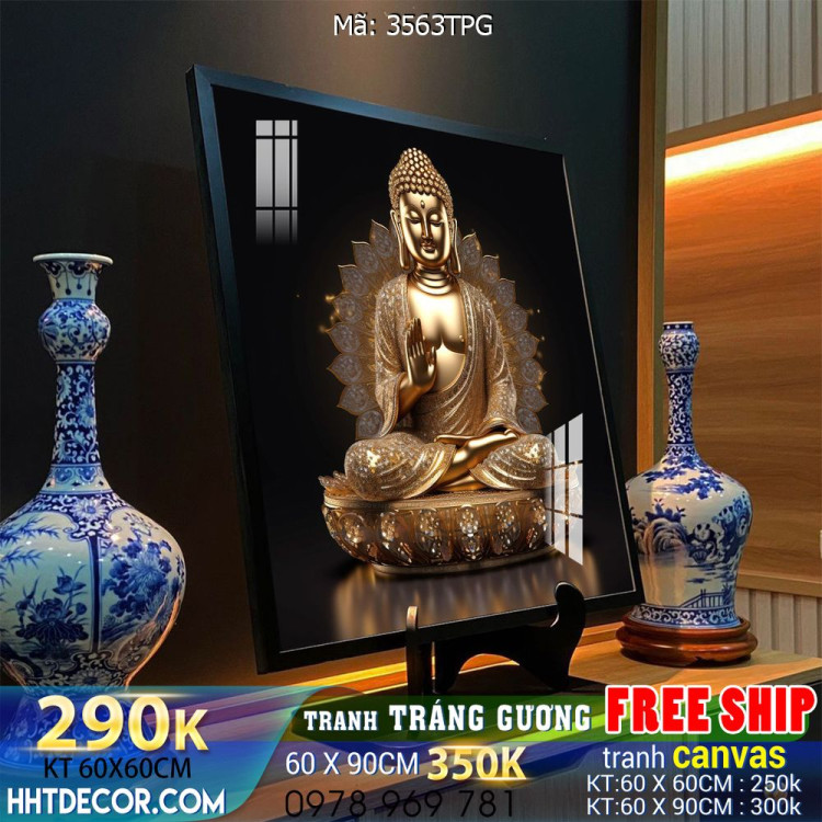 Tranh decor trang trí tường Phật giáo 