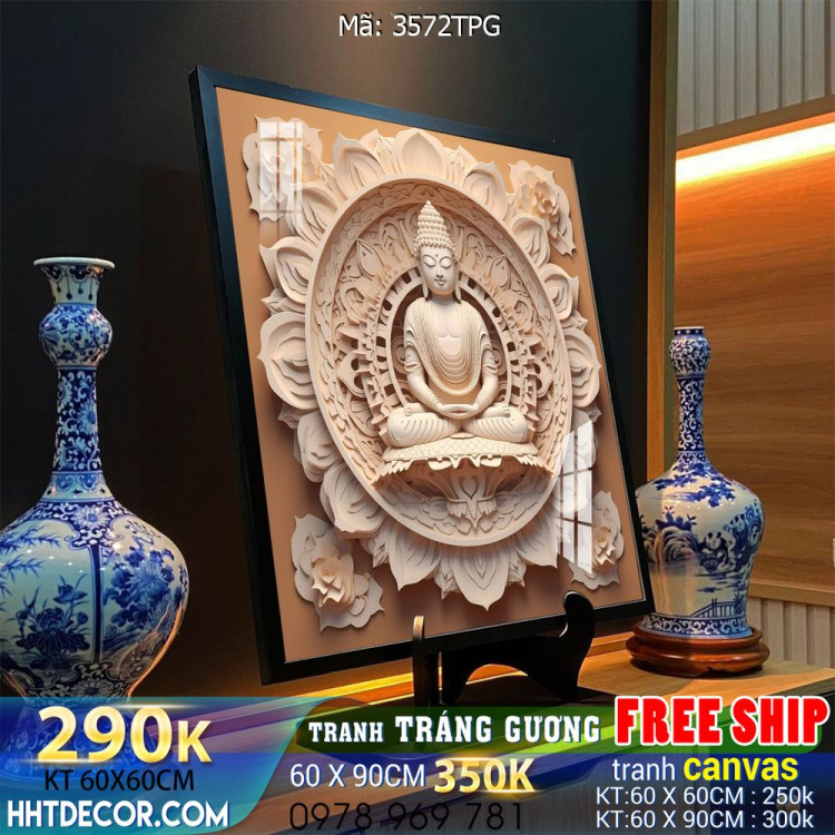 File tranh Phật giáo decor trang trí tường nhà phòng thờ