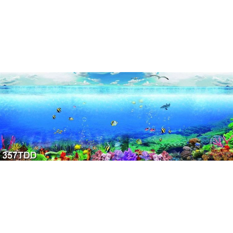 File tranh gốc psd san hô và đàn cá