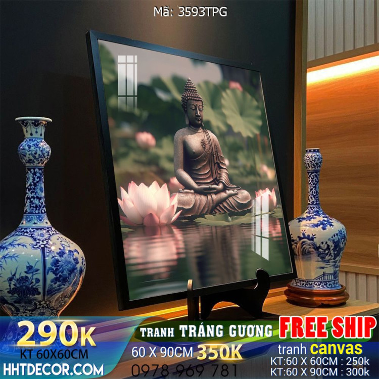 File tranh Phật giáo decor trang trí tường nhà phòng thờ