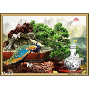  Chậu bonsai gốc lớn nghệ thuật và con chim công