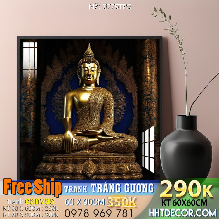 Tranh decor trang trí tường Phật giáo 