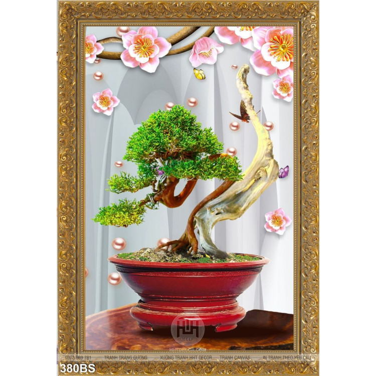  Chậu bonsai 3d lụa đẹp năm mới