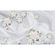 Tranh lụa hoa lan ngọc trắng 5D