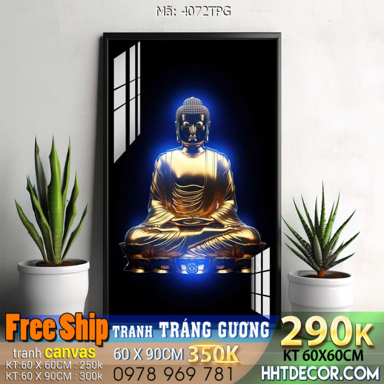 Tranh decor trang trí tường Phật giáo 