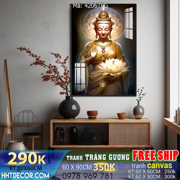 Tranh decor trang trí tường Phật giáo 