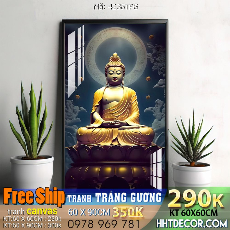 File tranh Phật giáo decor trang trí tường nhà phòng thờ