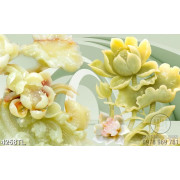 Tranh hoa sen giả ngọc xanh 6D