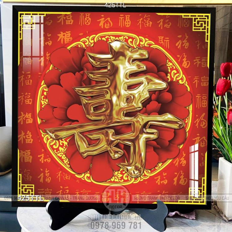 Tranh trang trí chữ thọ bằng tiếng Trung  Quốc