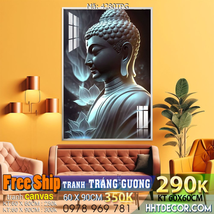 Tranh decor trang trí tường Phật giáo 