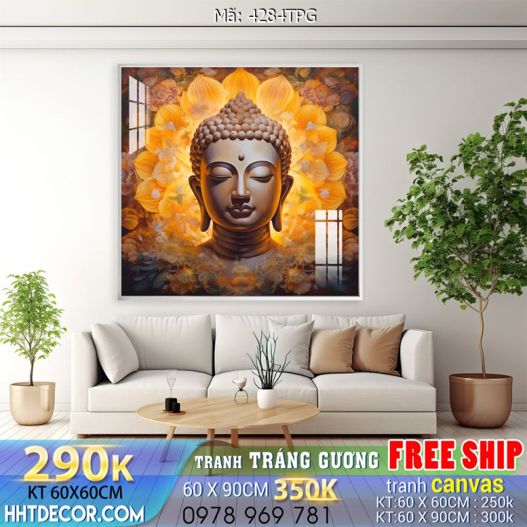 Tranh phật giáo decor trang trí tường phòng thờ