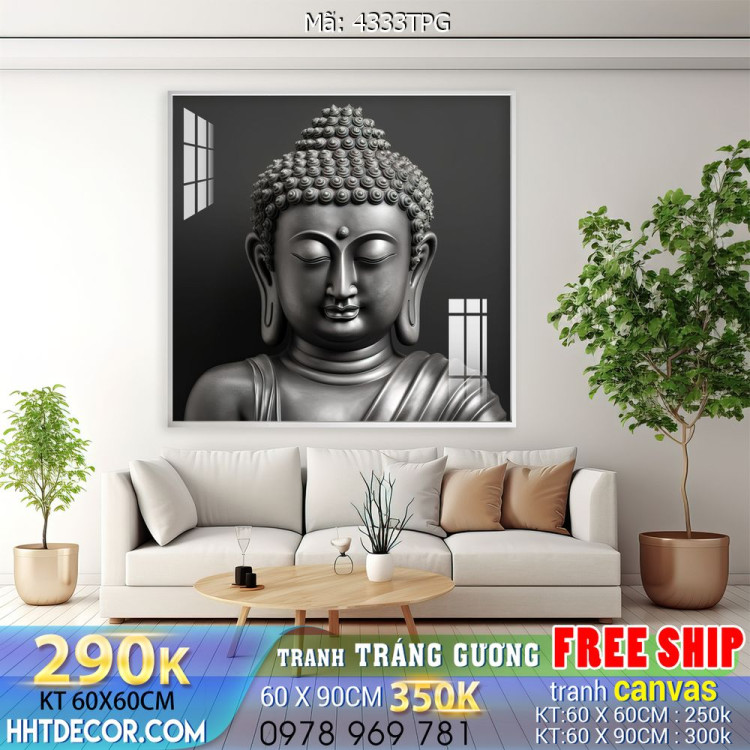 File tranh Phật giáo decor trang trí tường nhà phòng thờ