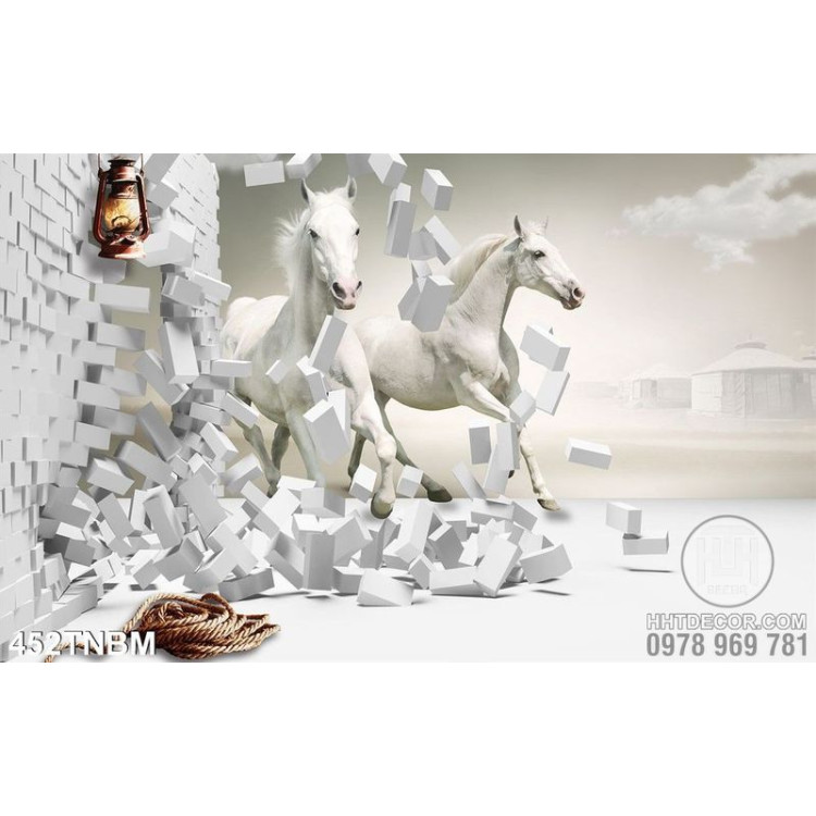 Tranh Bát Mã -  Tranh Ngựa in 3D