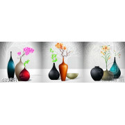 Tranh bình hoa in uv 3 tấm đa dạng màu sắc kiểu dáng