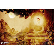 Tranh trúc chỉ Đức Phật tu luyện bên cây đa