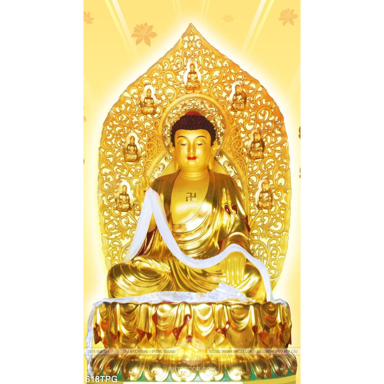 Tranh tượng Phật tổ bằng vàng