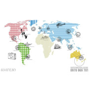 Tranh vector bản đồ thế giới 