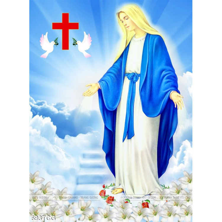 Tranh Mẹ Maria bán phước lành
