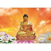 Tranh Phật Tổ trên đài sen