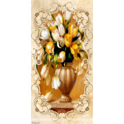 Tranh bình hoa nghệ thuật những bông hoa tulip màu vàng