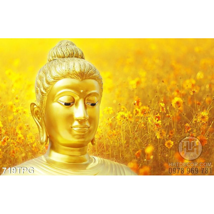 Tranh Đức Phật trên nền vàng