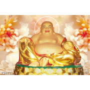 Tranh Phật Di Lặc và hoa giả ngọc 