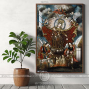 Tranh canvas Mẹ Maria và thiên thần