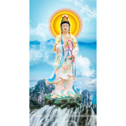 Tranh Phật Quan Thế Âm giáng thế