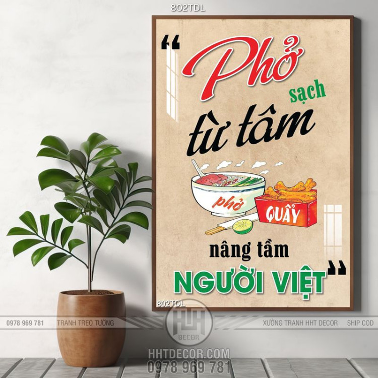 Tranh động lực về Phở Việt Nam