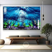 Tranh 3D san hô trang trí đẹp treo tường chất lượng cao