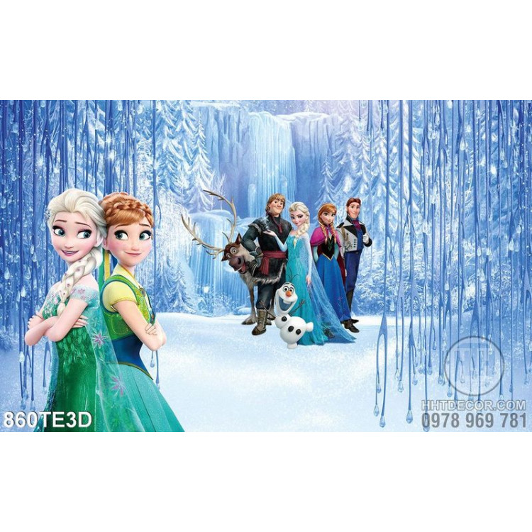 Tranh công chúa Elsa tuyết 