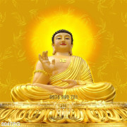 Tranh tượng Phật Tổ Như Lai bằng vàng