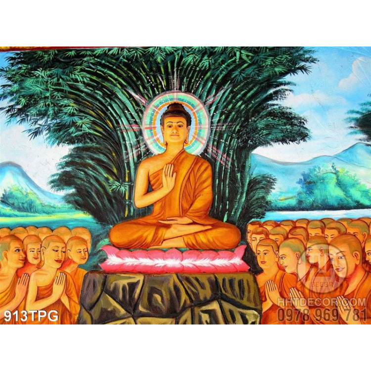 Tranh Đức Phật Thích Ca cùng những đệ tử