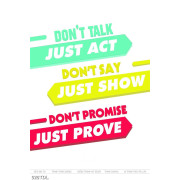 Tranh động lực don't talk, don't say, don't promise