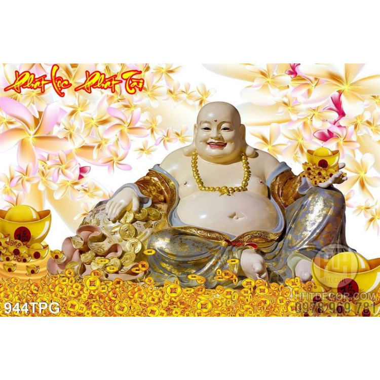 Tranh Phật Di Lặc kim tiền